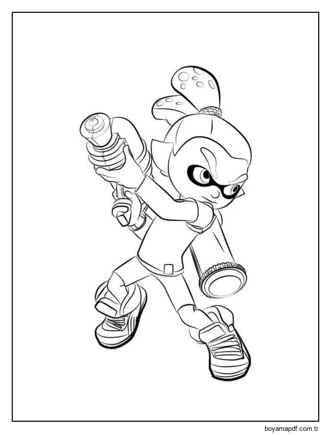 Callie'nin Favori Özel Silahı Bomba Atar karakter çizimi