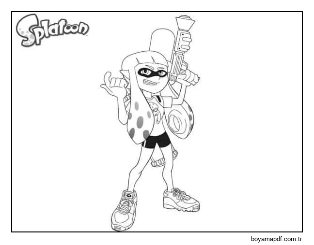 Callie sana meydan okuyor karakter çizimi