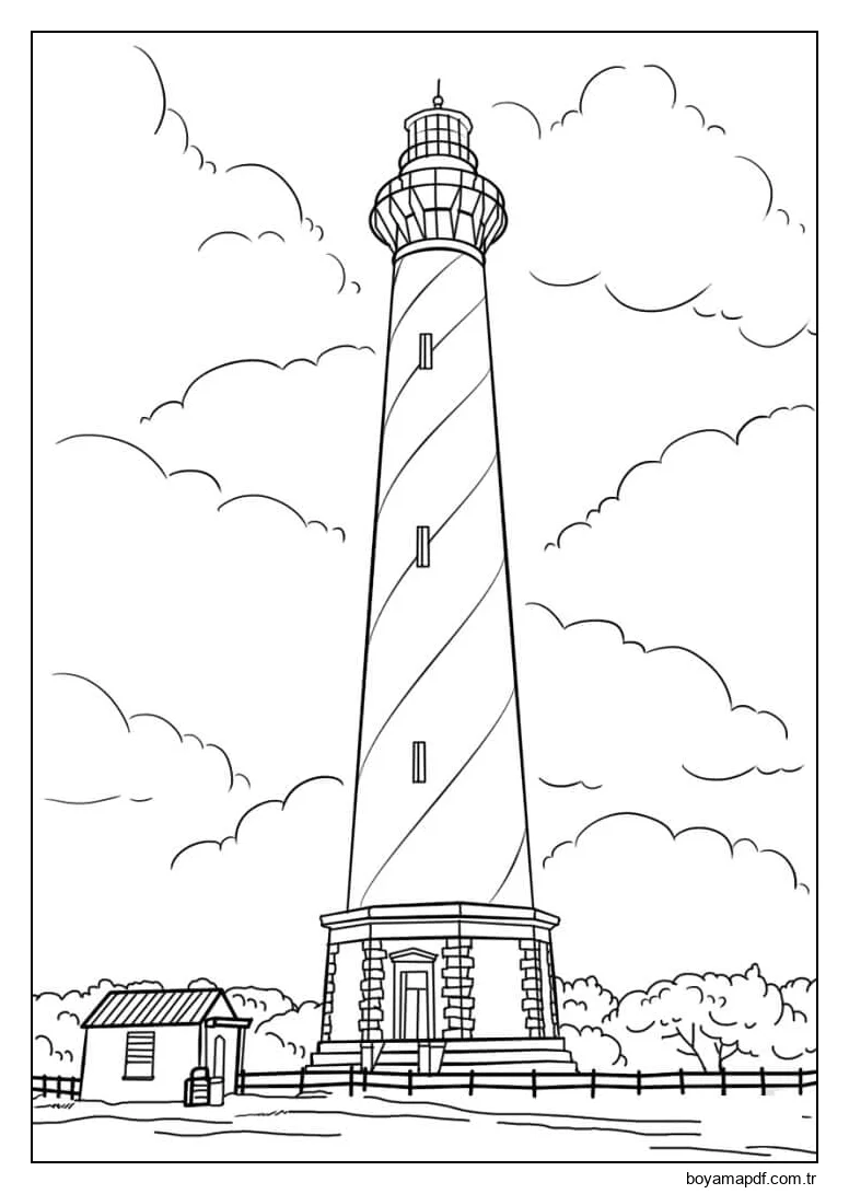 Cape Hatteras Deniz Feneri karakter çizimi