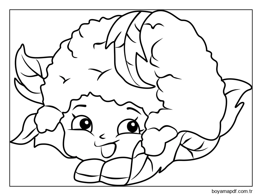 Chloe Çiçek Dükkanı karakter çizimi