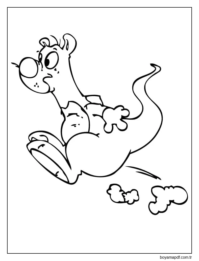 Çizmek Kanguru 1 karakter çizimi