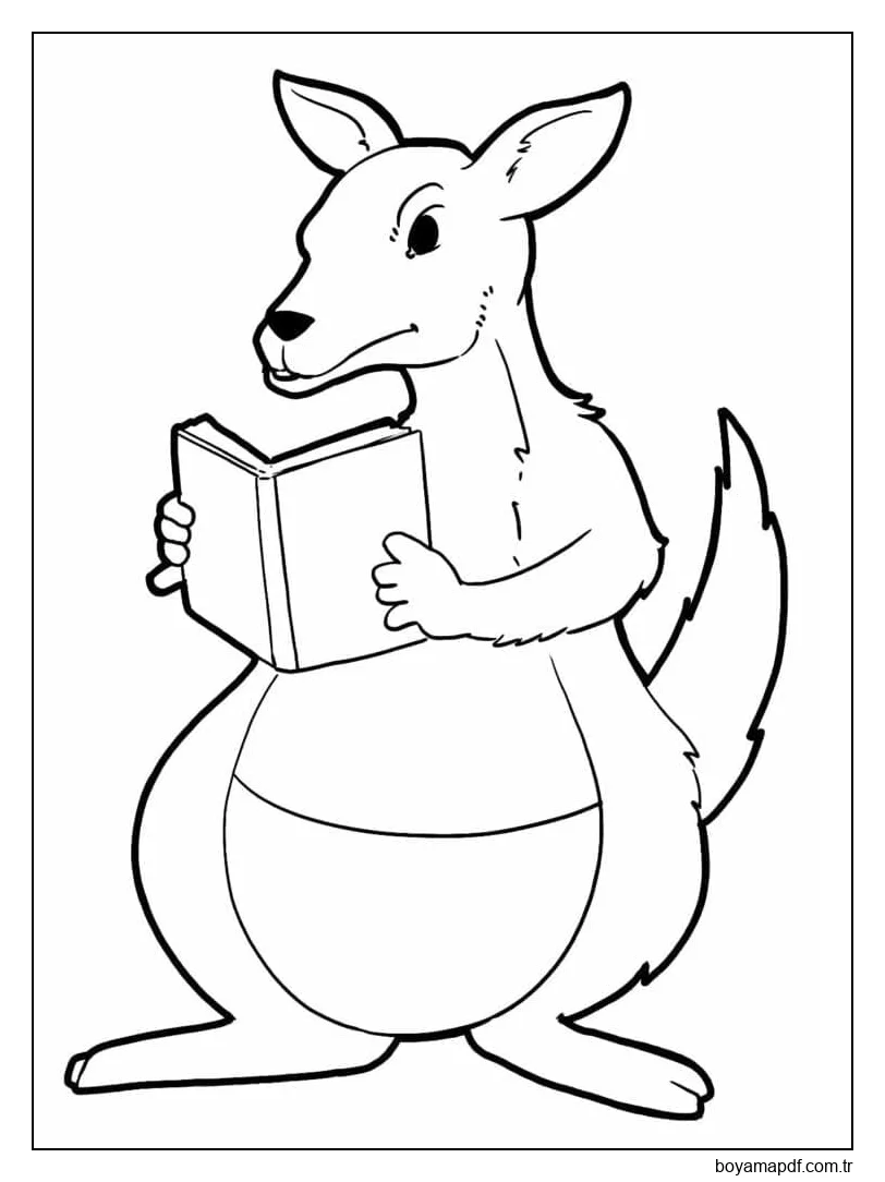 Çizmek Kanguru çocuklar için ücretsiz karakter çizimi