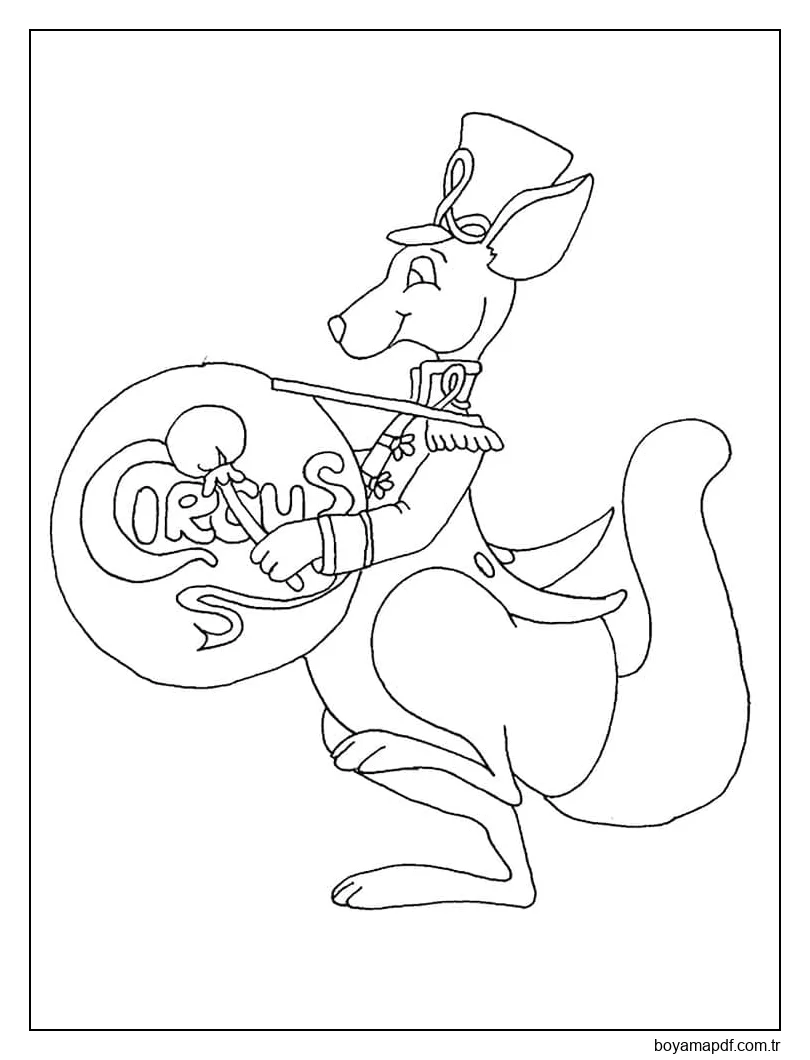 Çizmek Kanguru temel karakter çizimi