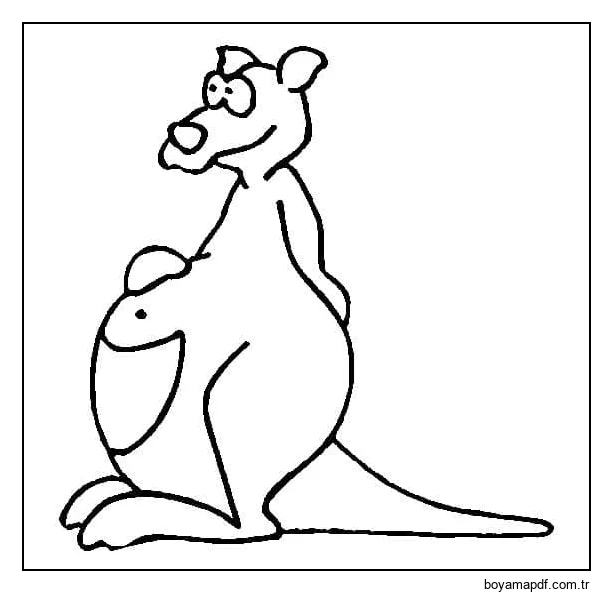 Çizmek Kanguru ücretsiz karakter çizimi