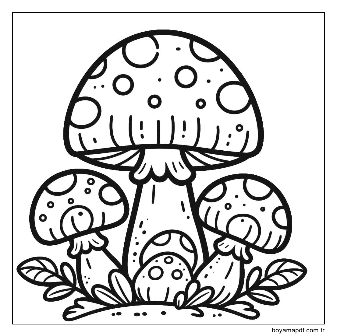 Çizmek Mantar 2 Boyama Sayfası