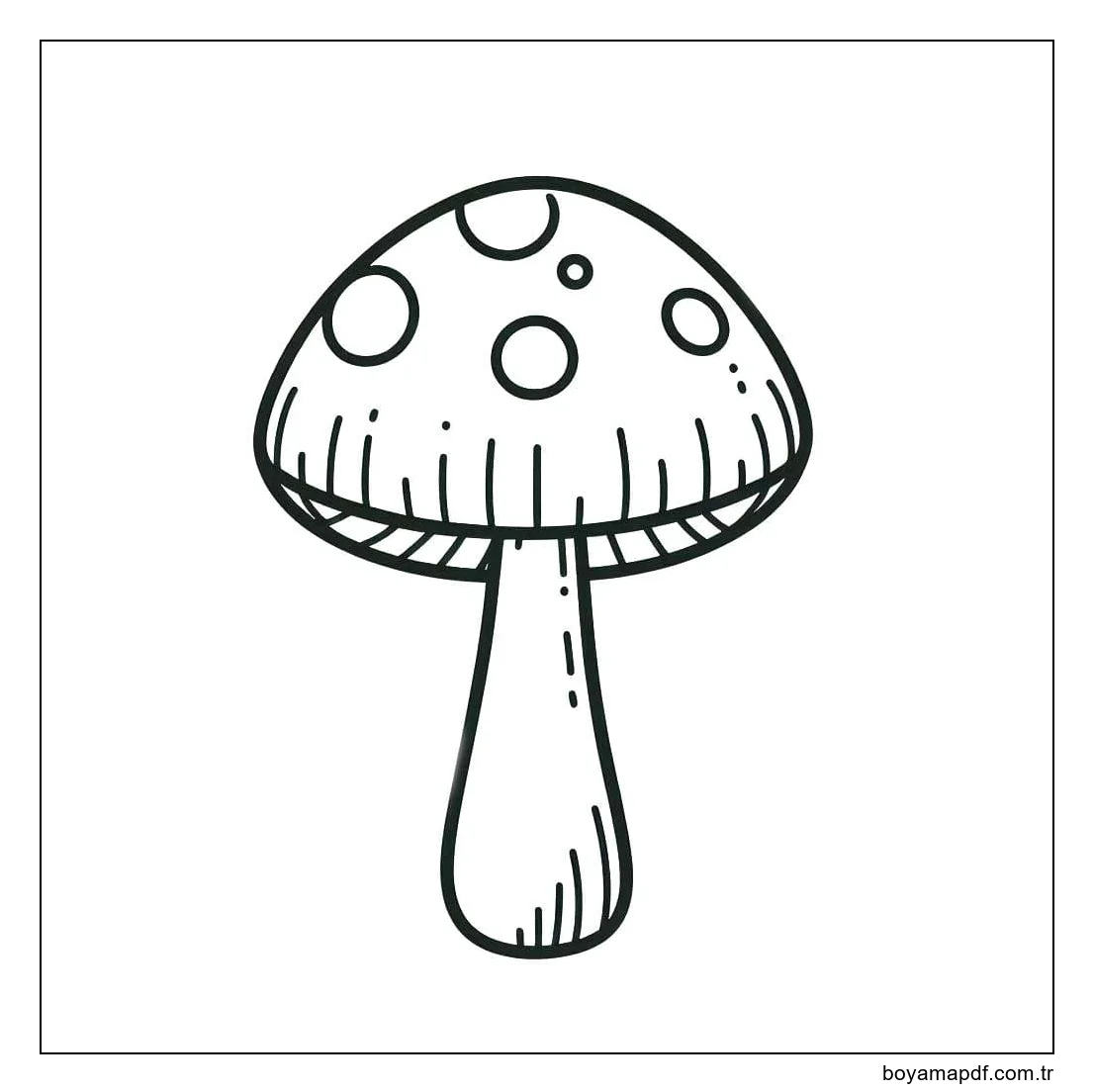Çizmek Mantar basit Boyama Sayfası