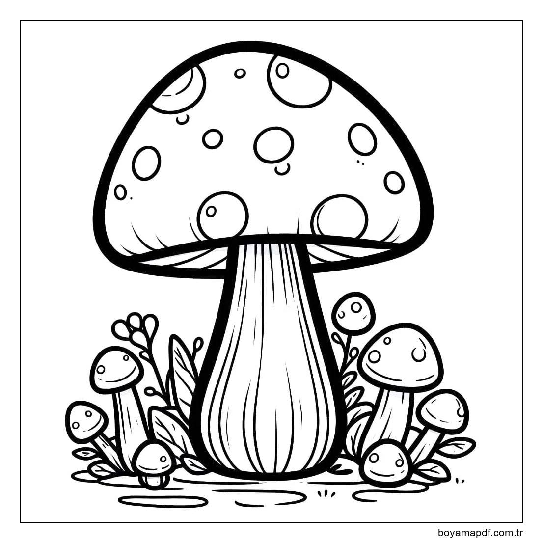Çizmek Mantar Ücretsiz Boyama Sayfası