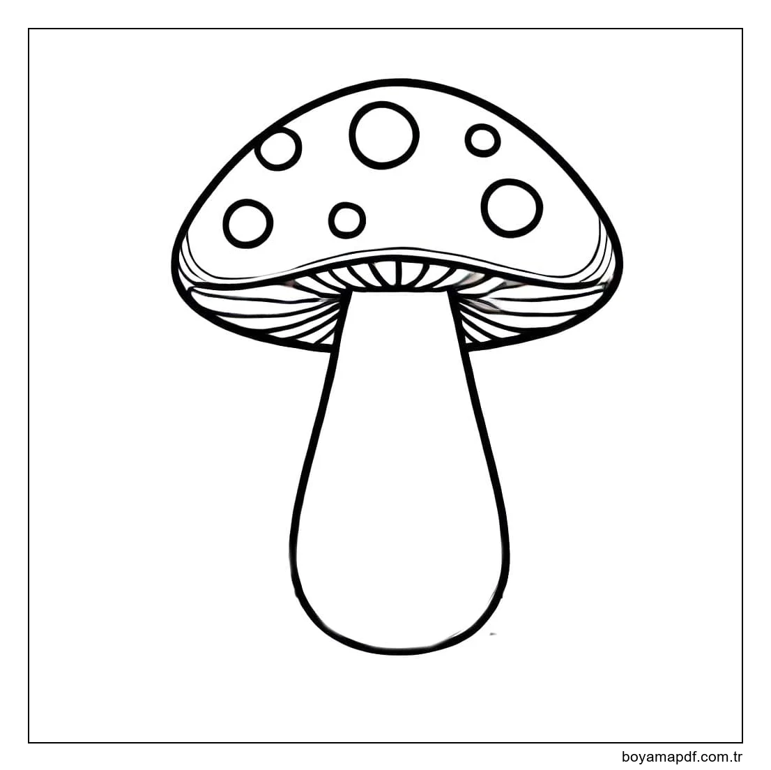 Çizmek Mantar yazdırılabilir Boyama Sayfası