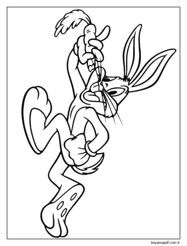 Çocuk için Bugs Bunny karakter çizimi