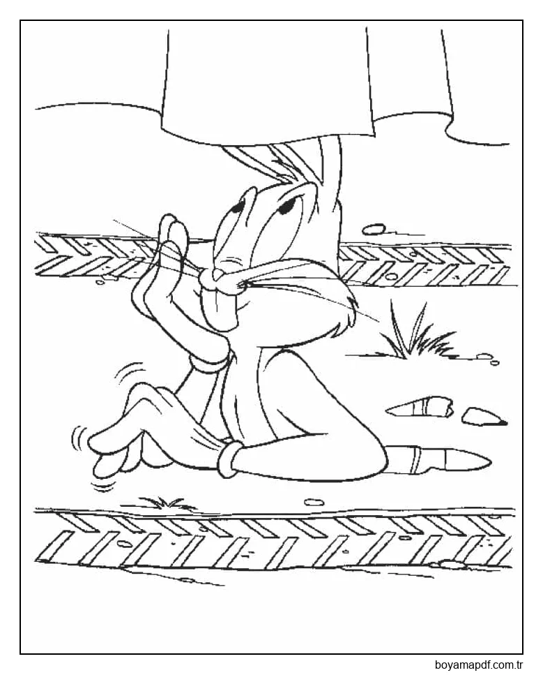 Çocuklar için Bugs Bunny karakter çizimi