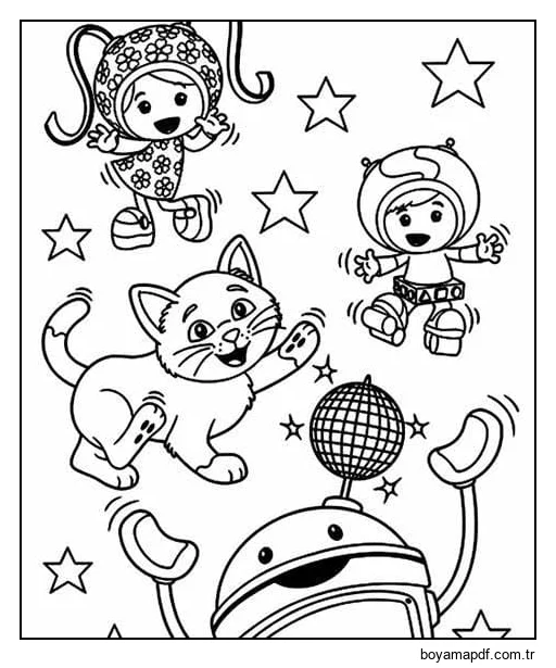 Çocuklar İçin Umizoomi Takımı Boyama Sayfası