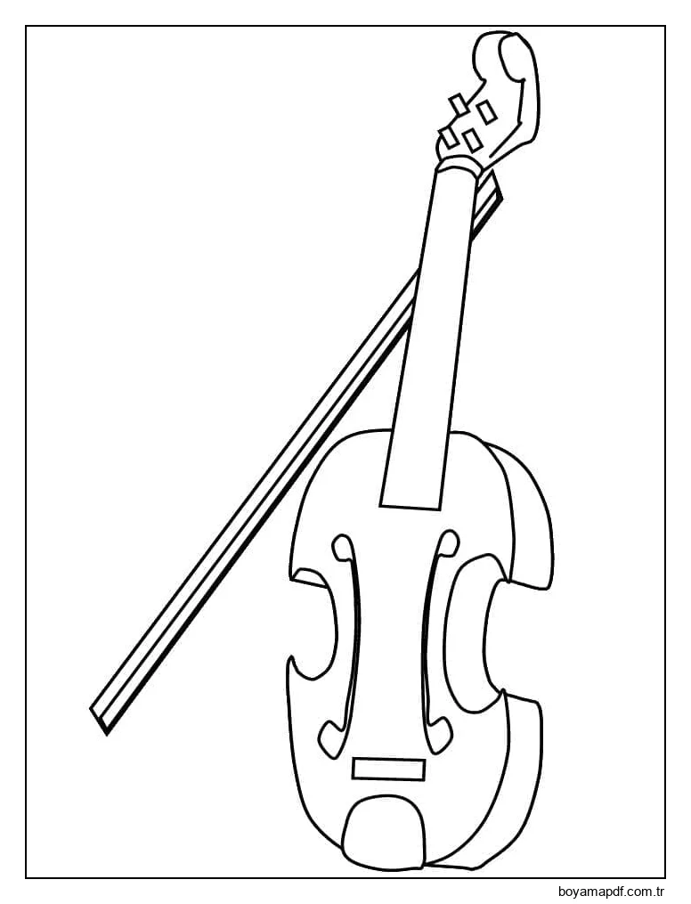 Çok basit keman karakter çizimi