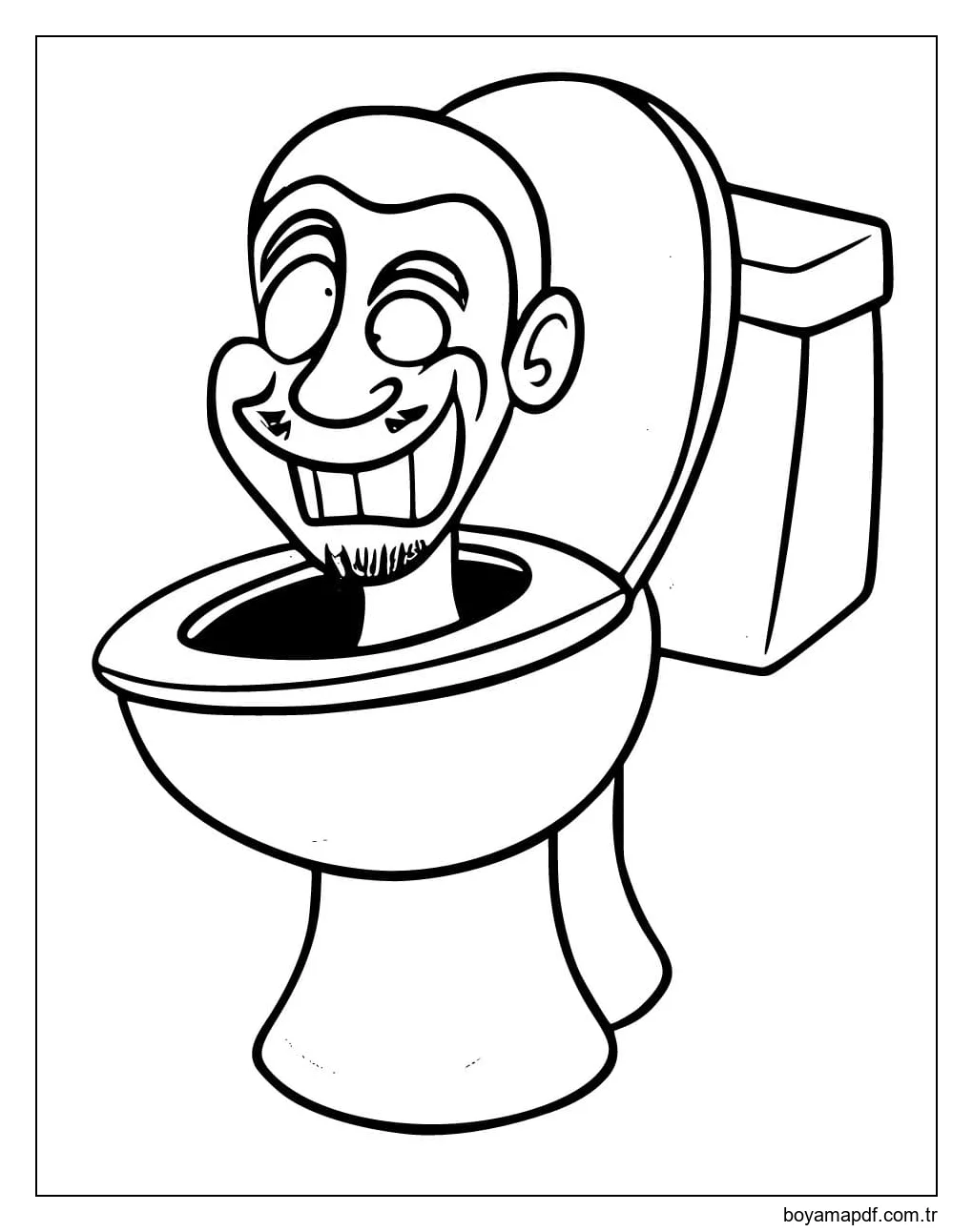 Çok Komik Skibidi Tuvalet karakter çizimi