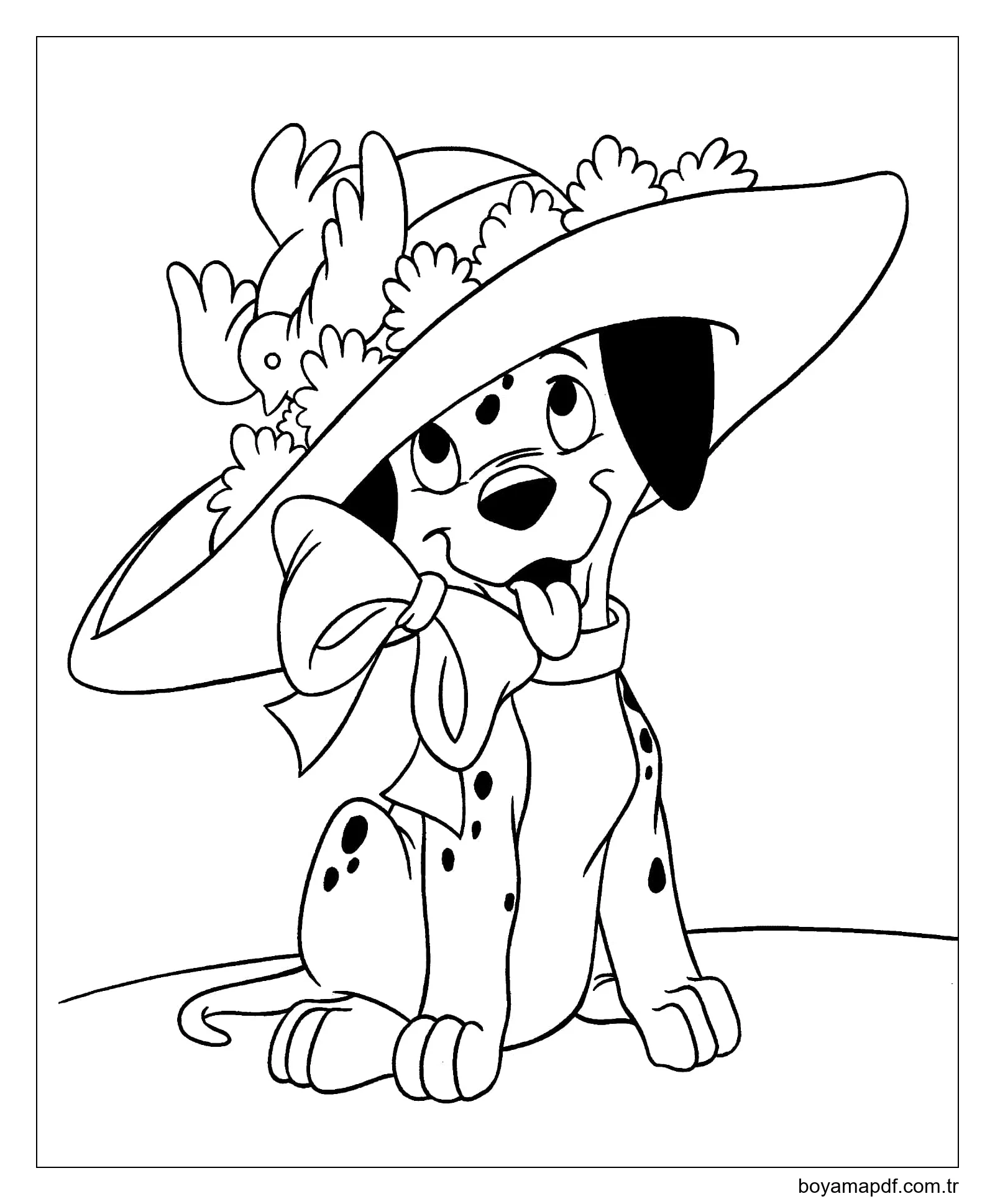 Dalmaçyalı Anahat Yazdır Boyama karakter çizimi