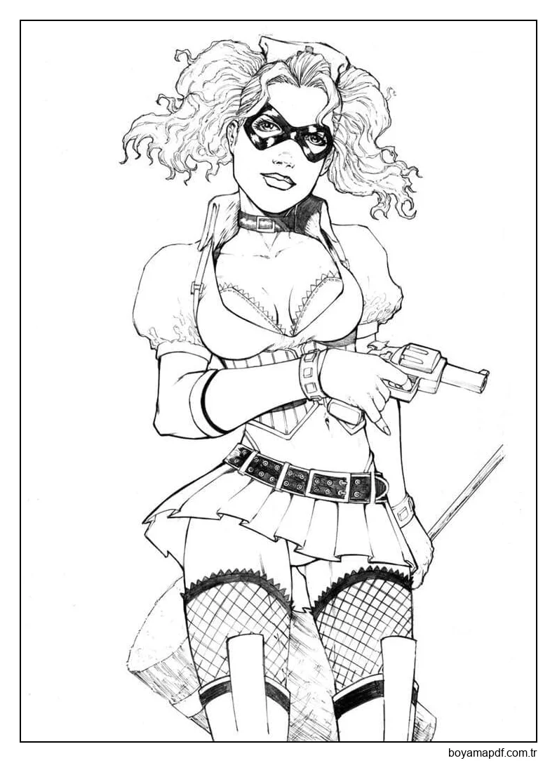 DC'den Harley Quinn karakter çizimi