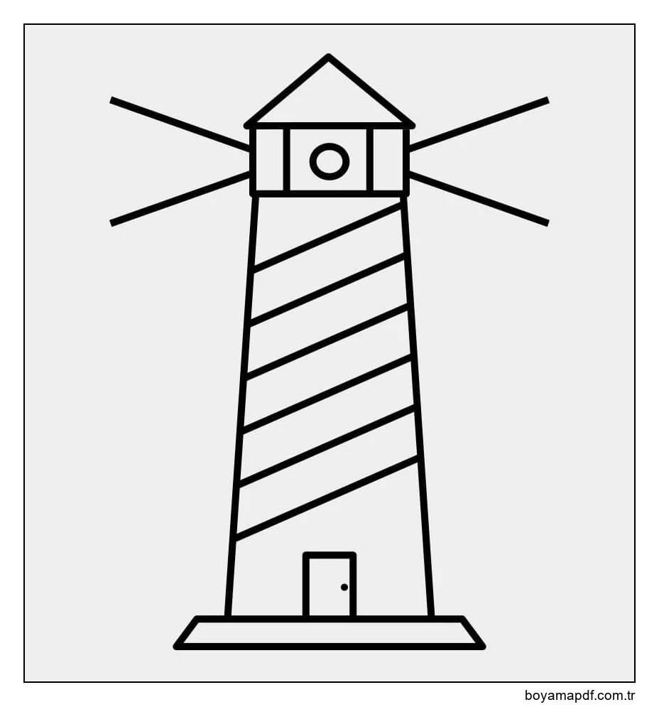 Deniz feneri taslağı karakter çizimi