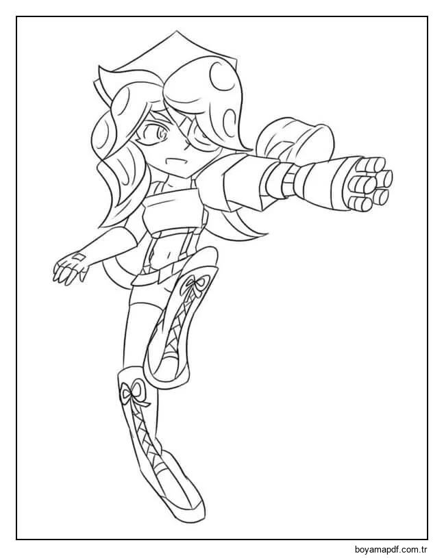 Doğrudan Marie'nin Hedefine Ateş Edin karakter çizimi