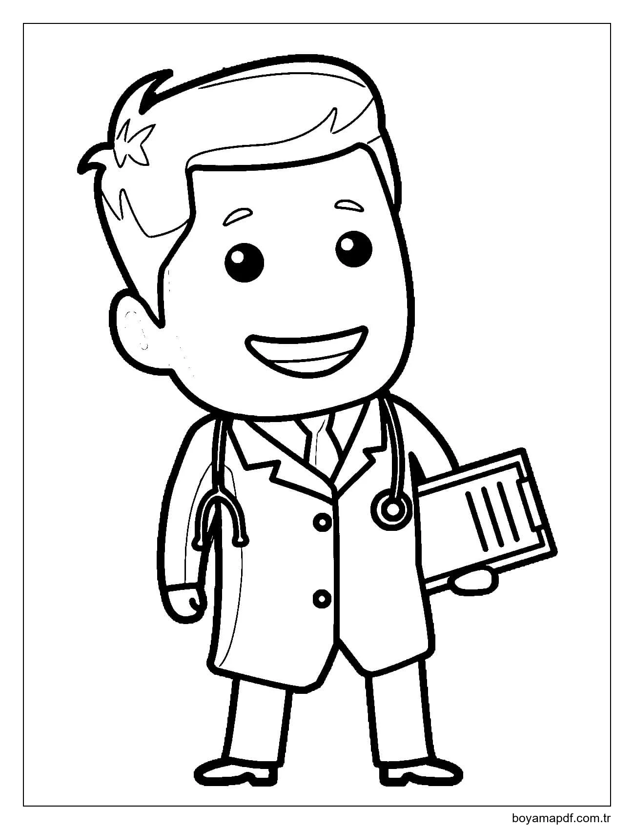 Eğlence Adamı Doktor Boyama Sayfası