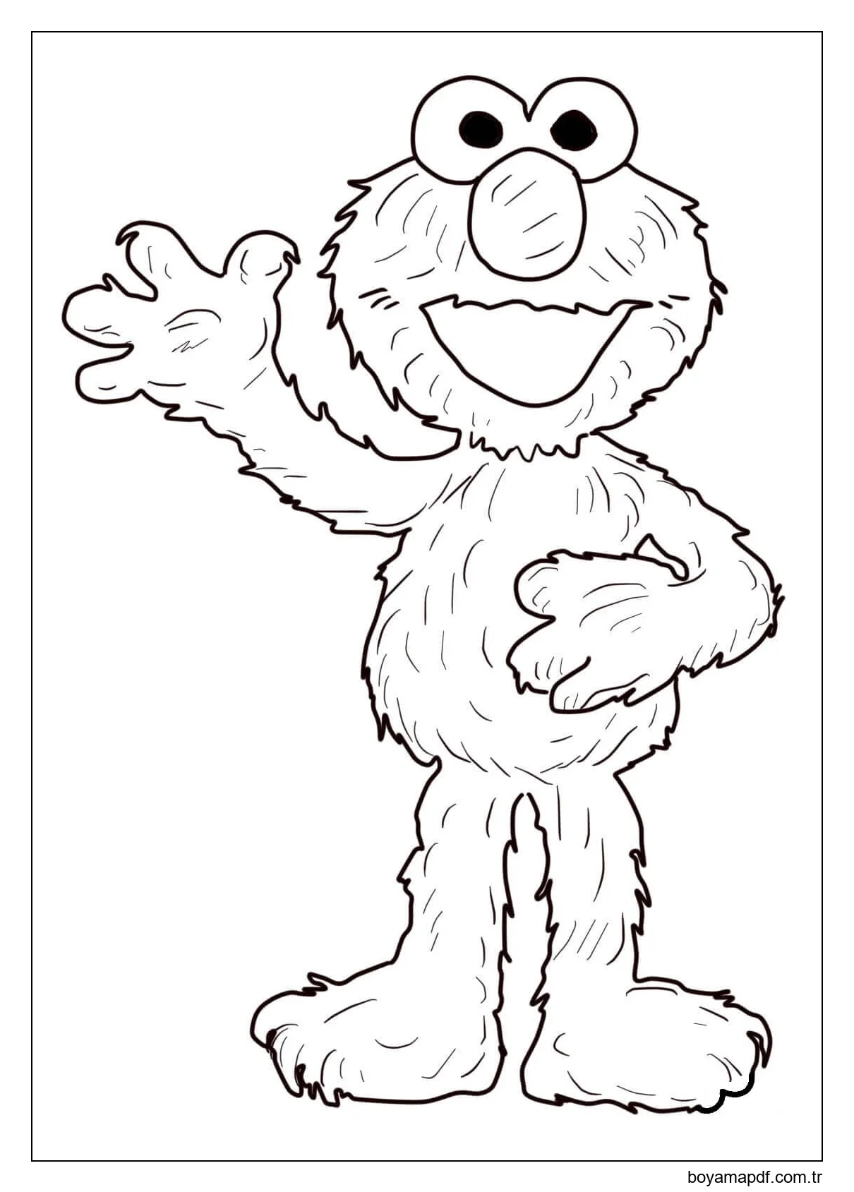 Elmo Sallayarak Boyama Sayfası