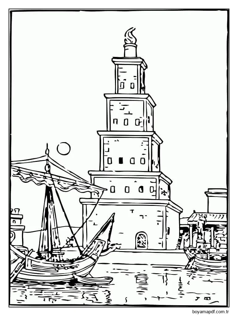 Eski Deniz Feneri karakter çizimi