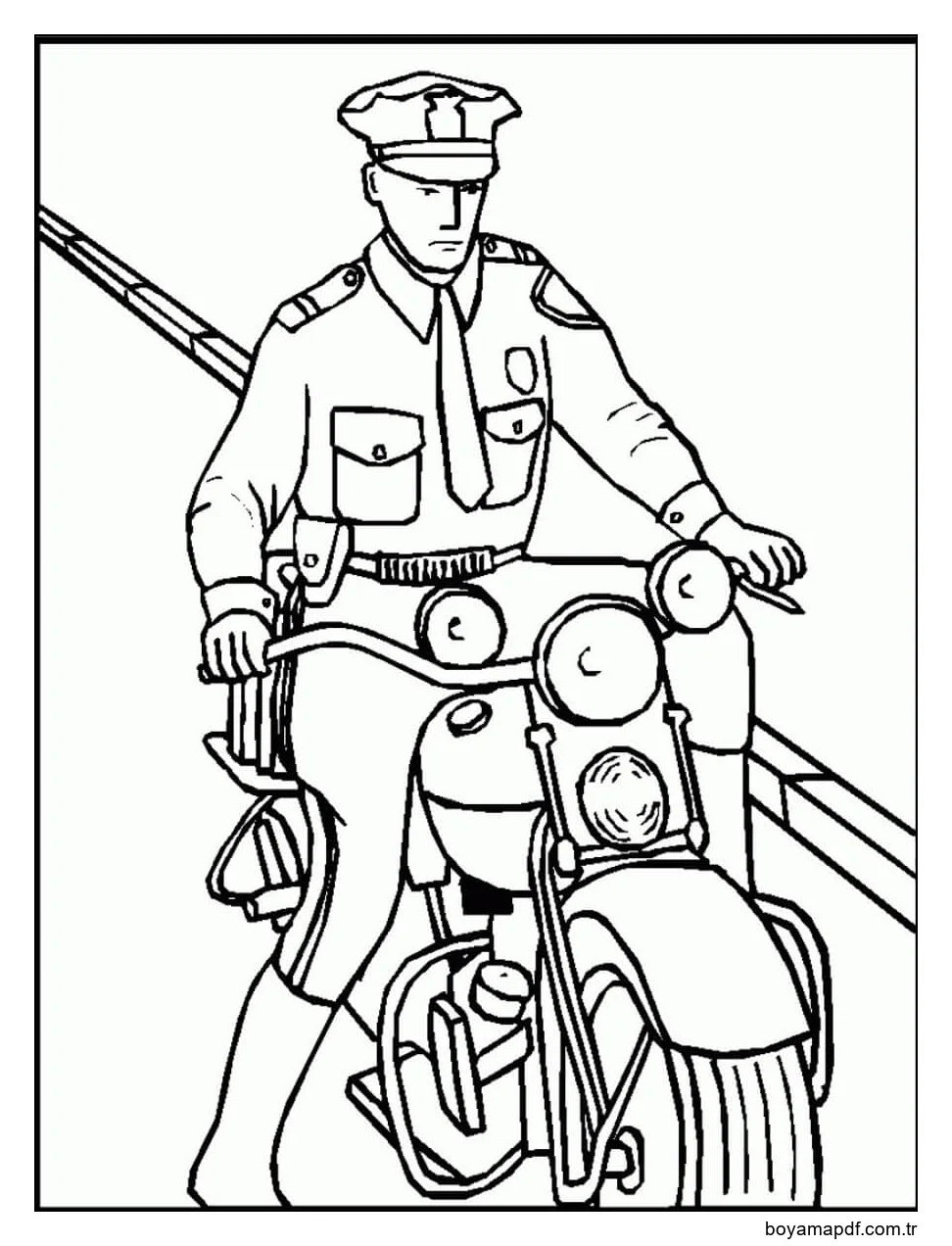Eski Polis Boyama Sayfası