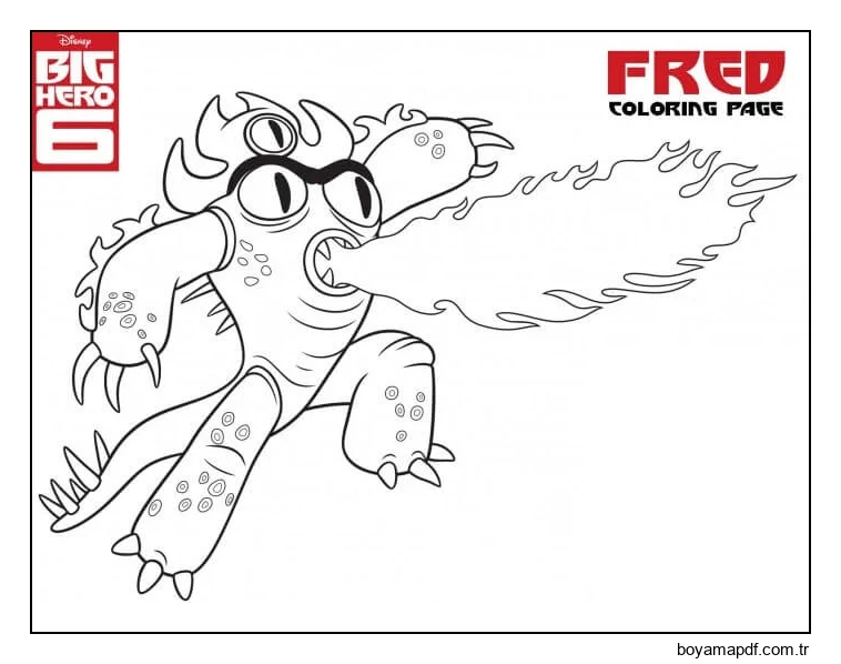 Fred Ateş Püskürtme big hero 6 karakter çizimi