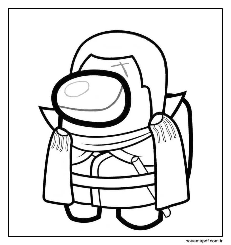 Fujitora Among Us karakter çizimi