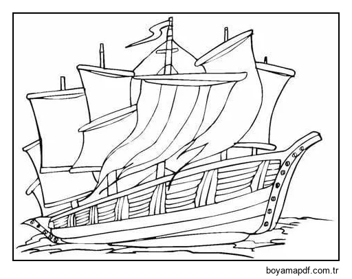 Gemi Resmi Anahat karakter çizimi