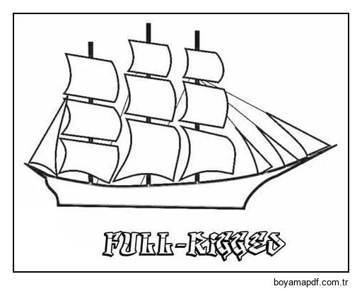 Gemi Resmi HD karakter çizimi