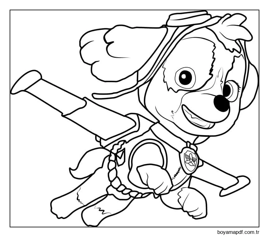 Gökyüzü Uçan Boyama Sayfası