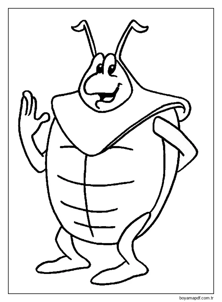 Gübre Böceği Kurt Boyama Sayfası