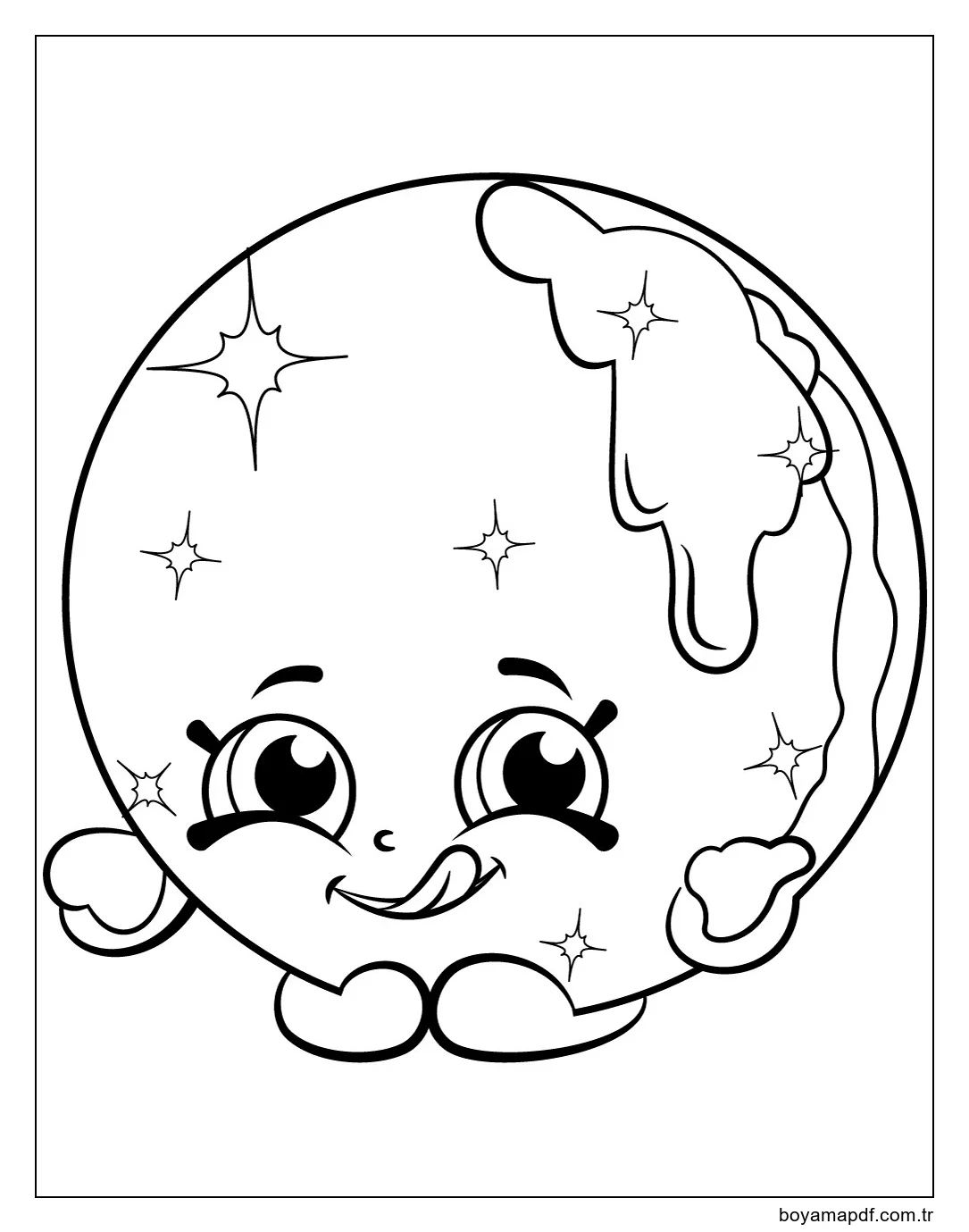 Güzel Donna Çörek Shopkins karakter çizimi