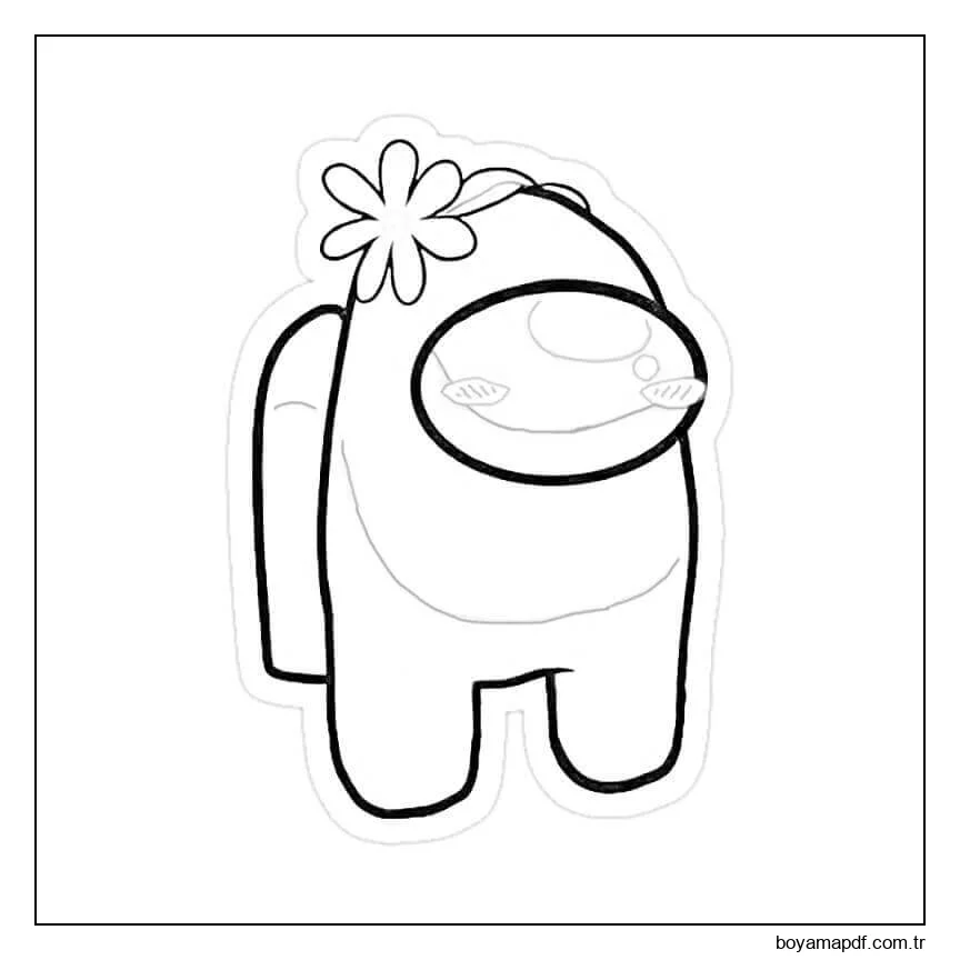 Güzelliği Among Us karakter çizimi