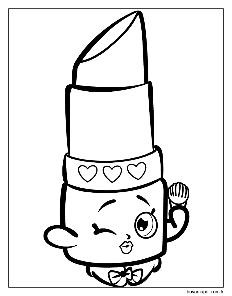 Güzellik Lippy Dudaklar karakter çizimi