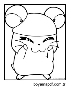 Hamster Kaprisli karakter çizimi