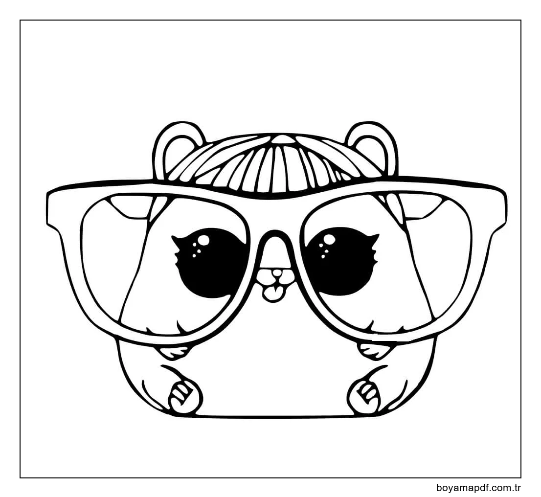 Hamster Kestane Yer karakter çizimi