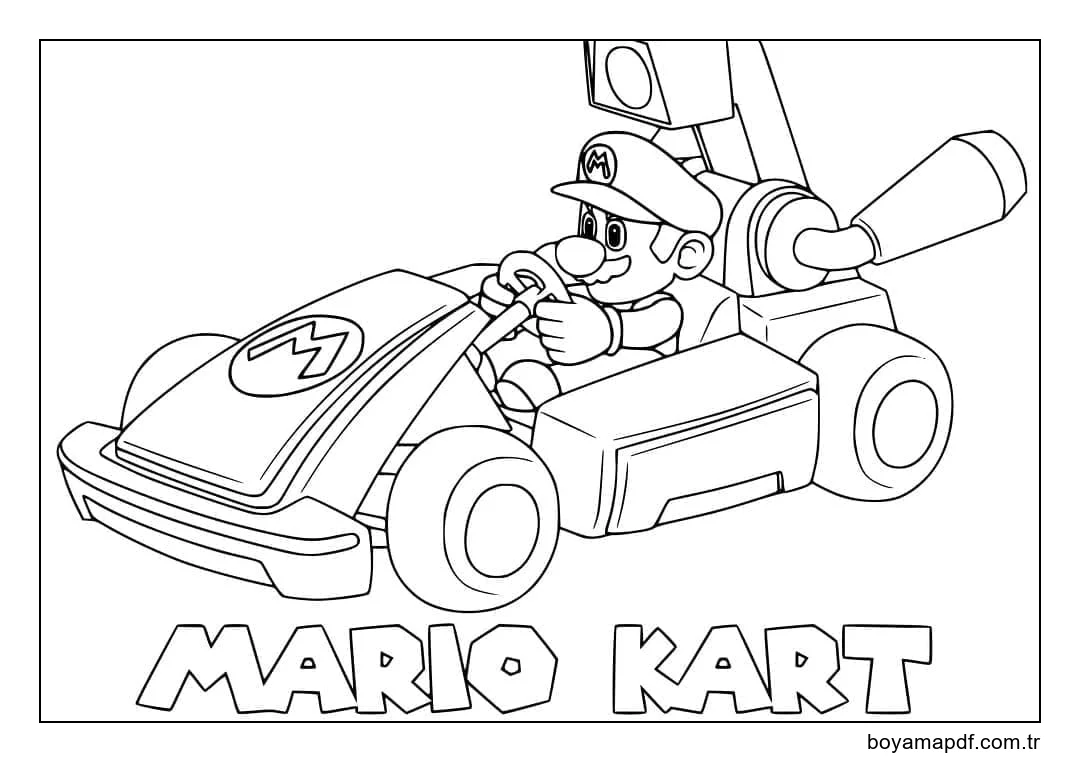 Harika Mario Kart Boyama Sayfası