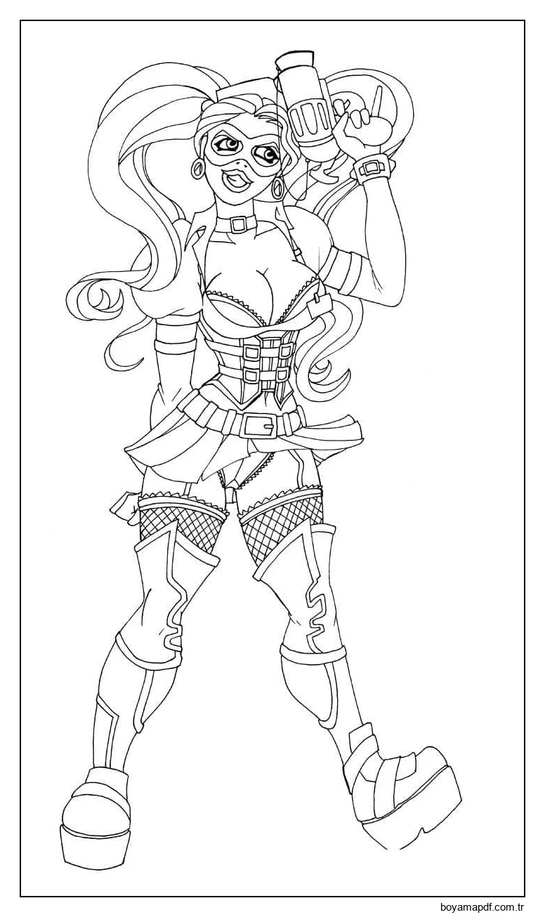 Harley Quinn'in resmi karakter çizimi