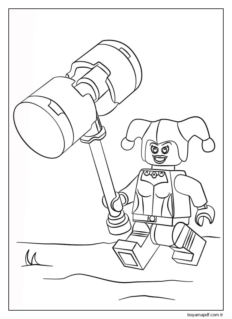 Harley Quinn Lego Ücretsiz karakter çizimi