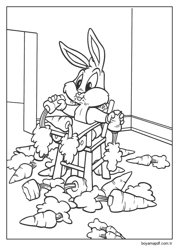 Havuç Yiyen Bebek Böcekler karakter çizimi