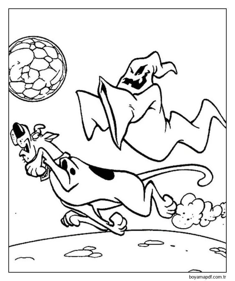Hayalet Kovalayan Scooby-Doo karakter çizimi