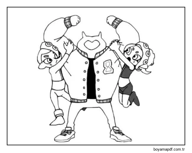 Her İki Kız Kardeşi de Büyütebilecek Güçlü Bir İnsansı karakter çizimi