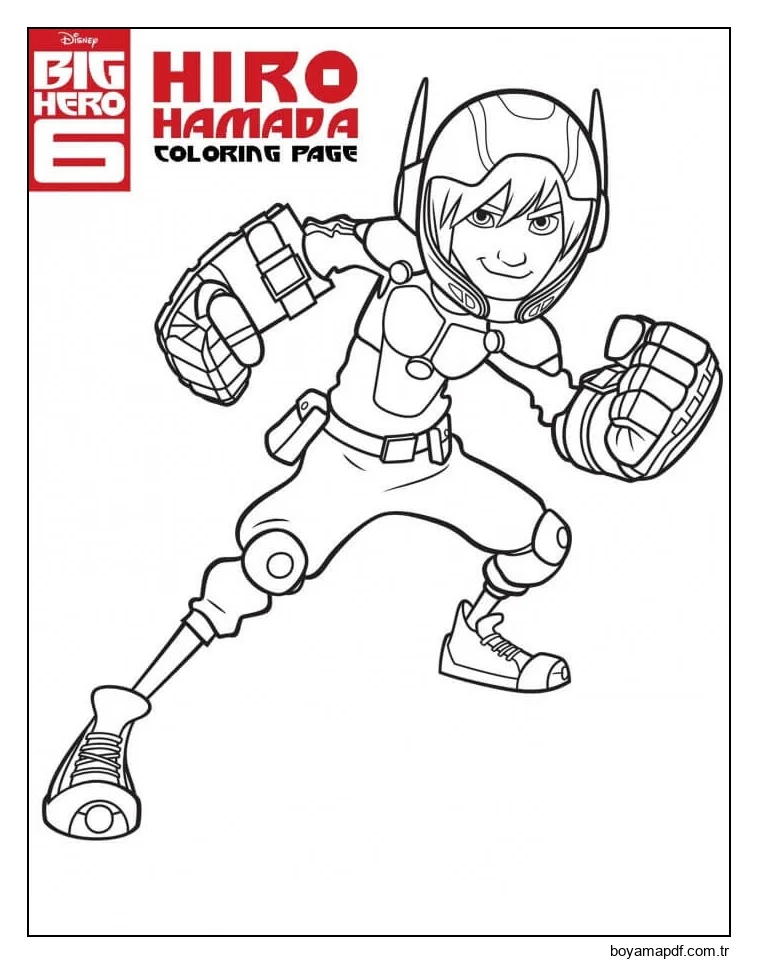 Hiro Hamada Gülümseyen karakter çizimi