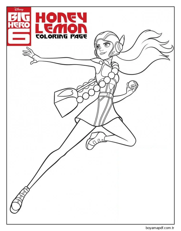 Honey Lemon karakter çizimi