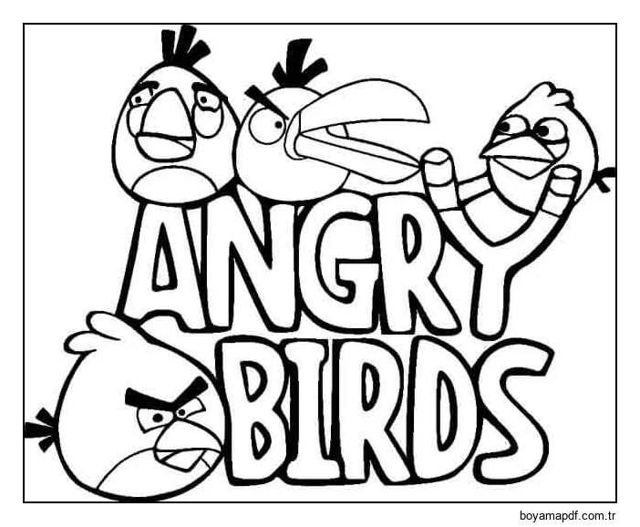 Hoş Angry Birds Boyama Sayfası