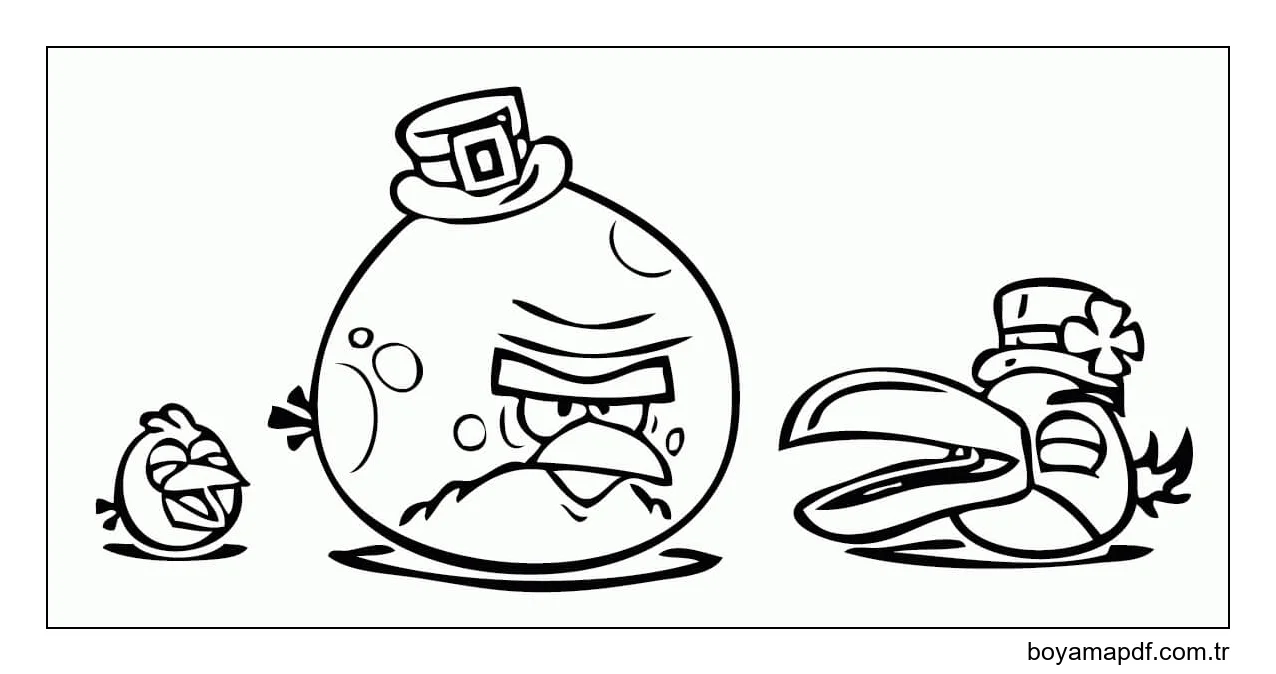 İnanılmaz Angry Birds Boyama Sayfası