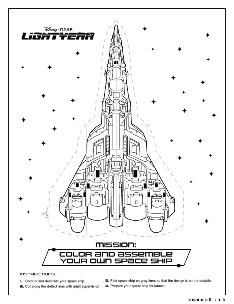 Işıkyılı Uzay Gemisi karakter çizimi