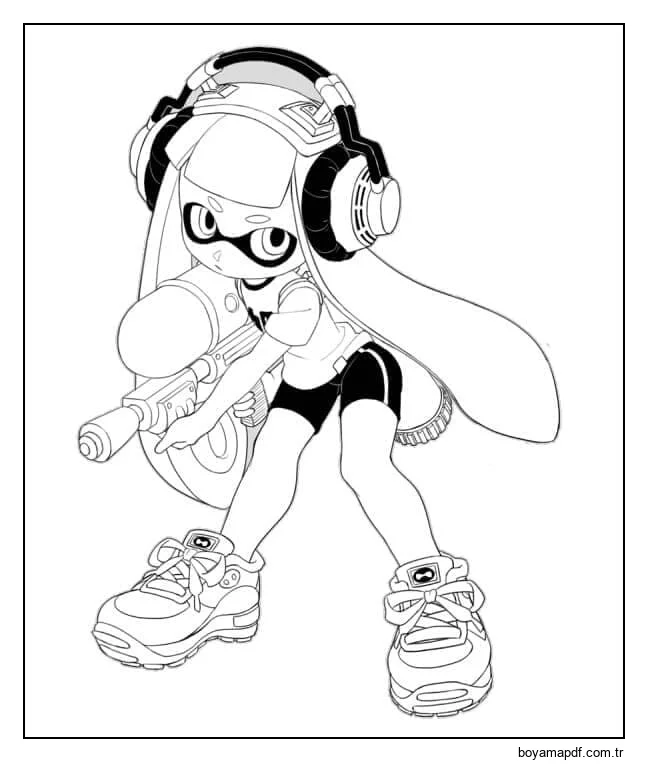 İşitme Duyunuzu Kaybetmemeniz İçin Çekim Sırasında Kulaklık Gereklidir karakter çizimi