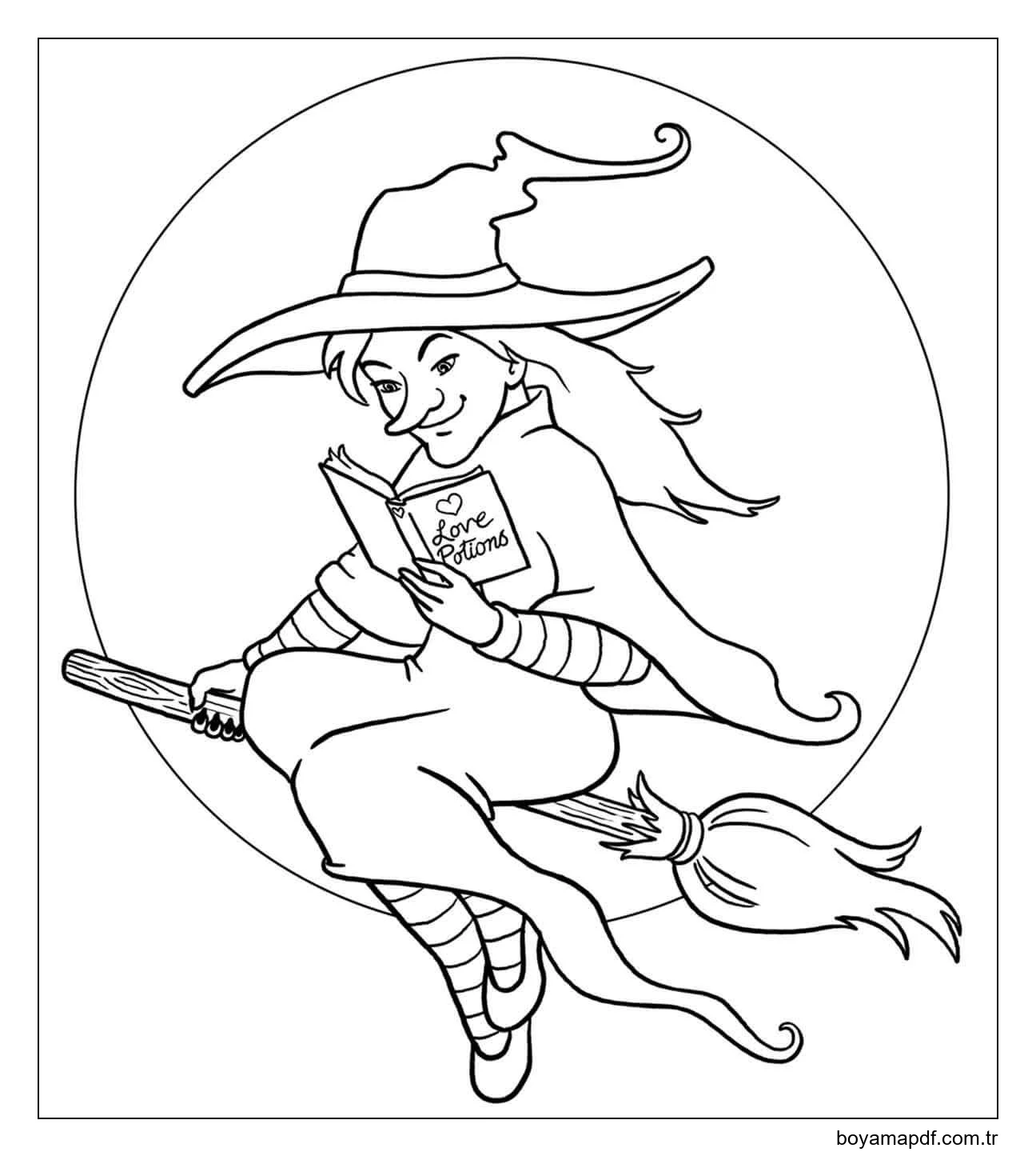 Kadın, Büyücü, Uçuş karakter çizimi