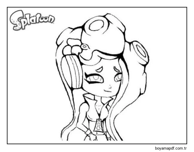 Kafasında Kalamar Olan Marie karakter çizimi